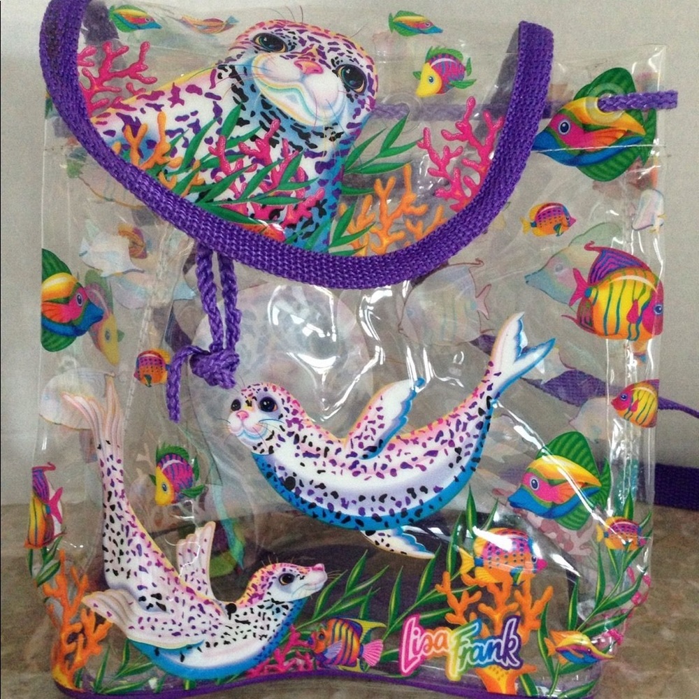 VINTAGE LISA FRANK RAINBOW REEF ❤️‍🔥 MINI BACKPACK